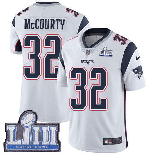Nike Patriots #32 Devin McCourty White Super Bowl LIII Bound Youth Stitched NFL Vapor NFL Vapor Untouchable Limited Jersey