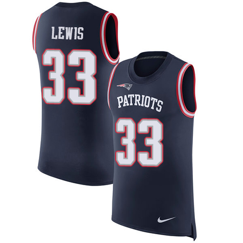Nike Patriots #33 Dion Lewis Navy Blue Team Color Men's Stitched NFL Limited Rush Tank Top Jersey Nike Patriots #33 Dion Lewis Navy Blue Team Color Men's Stitched NFL Limited Rush Tank Top Jersey