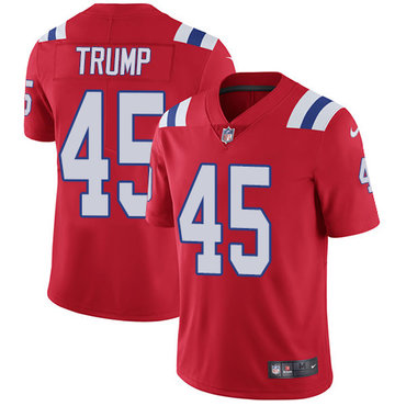 Nike Patriots #45 Donald Trump Red Alternate Youth Stitched NFL Vapor Untouchable Limited Jersey Nike Patriots #45 Donald Trump Red Alternate Youth Stitched NFL Vapor Untouchable Limited Jersey
