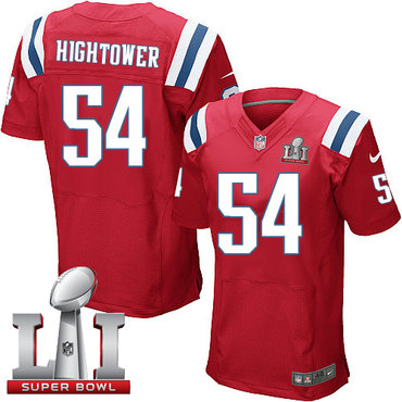 Nike Patriots #54 Dont'a Hightower Red Alternate Super Bowl LI 51 Men's Stitched NFL Elite Jersey
