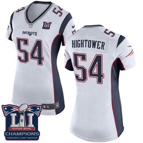 Nike Patriots #54 Dont'a Hightower White Super Bowl LI Champions Women's Stitched NFL New Elite Jersey