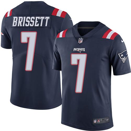 Nike Patriots #7 Jacoby Brissett Navy Blue Men's Stitched NFL Limited Rush Jersey Nike Patriots #7 Jacoby Brissett Navy Blue Men's Stitched NFL Limited Rush Jersey