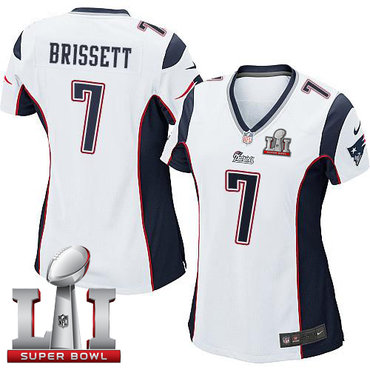 Nike Patriots #7 Jacoby Brissett White Super Bowl LI 51 Women's Stitched NFL New Elite Jersey