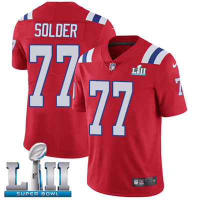 Nike Patriots #77 Nate Solder Red Alternate Super Bowl LII Youth Stitched NFL Vapor Untouchable Limited Jersey Nike Patriots #77 Nate Solder Red Alternate Super Bowl LII Youth Stitched NFL Vapor Untouchable Limited Jersey