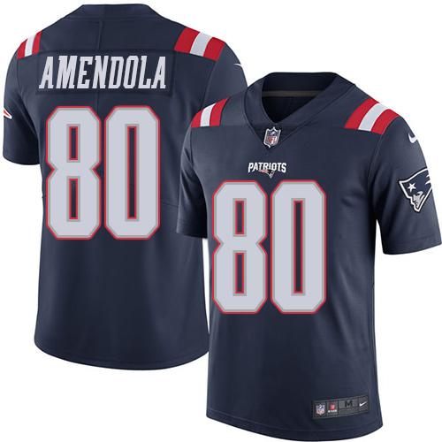 Nike Patriots #80 Danny Amendola Navy Blue Men's Stitched NFL Limited Rush Jersey Nike Patriots #80 Danny Amendola Navy Blue Men's Stitched NFL Limited Rush Jersey