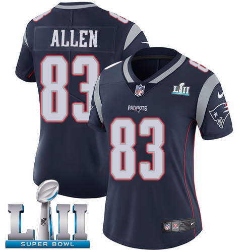 Nike Patriots #83 Dwayne Allen Navy Blue Team Color Super Bowl LII Women's Stitched NFL Vapor Untouchable Limited Jersey Nike Patriots #83 Dwayne Allen Navy Blue Team Color Super Bowl LII Women's Stitched NFL Vapor Untouchable Limited Jersey