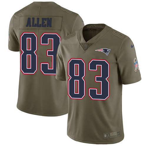 Nike Patriots #83 Dwayne Allen Olive Men's Stitched NFL Limited 2017 Salute To Service Jersey