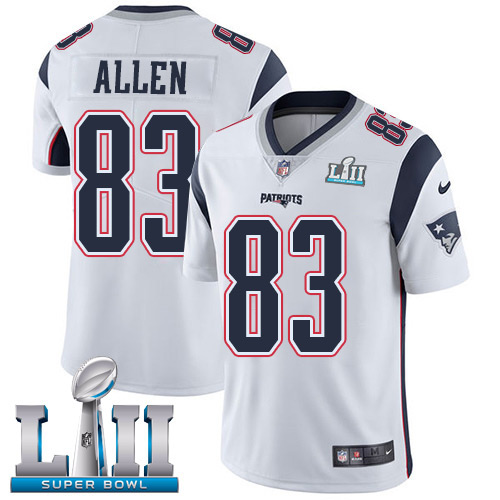 Nike Patriots #83 Dwayne Allen White Super Bowl LII Men's Stitched NFL Vapor Untouchable Limited Jersey Nike Patriots #83 Dwayne Allen White Super Bowl LII Men's Stitched NFL Vapor Untouchable Limited Jersey