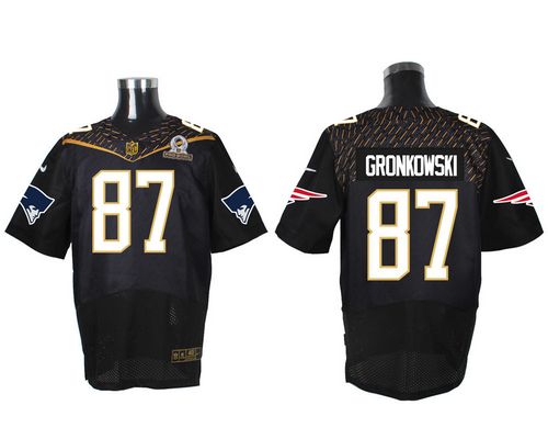 Nike Patriots #87 Rob Gronkowski Black 2016 Pro Bowl Men's Stitched NFL Elite Jersey Nike Patriots #87 Rob Gronkowski Black 2016 Pro Bowl Men's Stitched NFL Elite Jersey