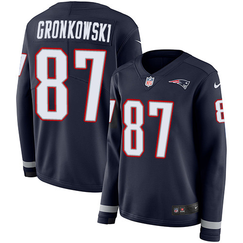 Nike Patriots #87 Rob Gronkowski Navy Blue Team Color Women's