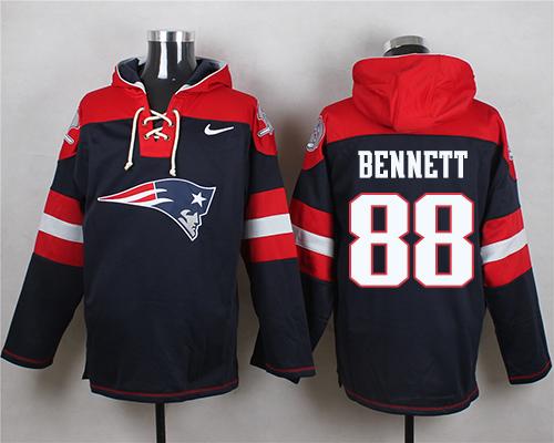 Nike Patriots #88 Martellus Bennett Navy Blue Player Pullover NFL Hoodie Nike Patriots #88 Martellus Bennett Navy Blue Player Pullover NFL Hoodie