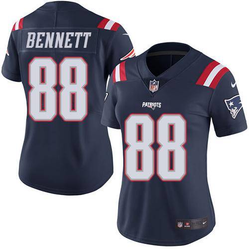 Nike Patriots #88 Martellus Bennett Navy Blue Women's Stitched NFL Limited Rush Jersey Nike Patriots #88 Martellus Bennett Navy Blue Women's Stitched NFL Limited Rush Jersey