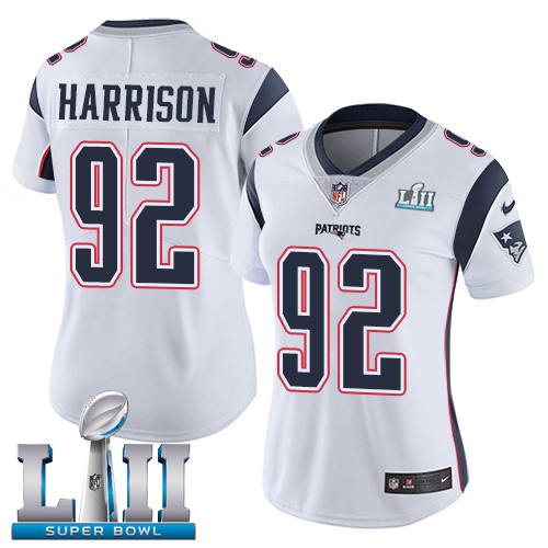 Nike Patriots #92 James Harrison White Super Bowl LII Women's Stitched NFL Vapor Untouchable Limited Jersey Nike Patriots #92 James Harrison White Super Bowl LII Women's Stitched NFL Vapor Untouchable Limited Jersey