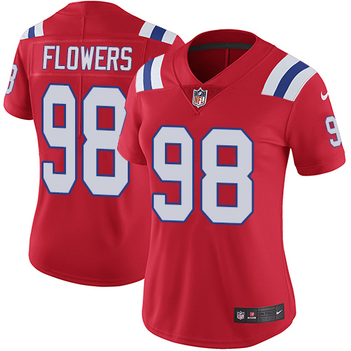 Nike Patriots #98 Trey Flowers Red Alternate Women's Stitched NFL Vapor Untouchable Limited Jersey Nike Patriots #98 Trey Flowers Red Alternate Women's Stitched NFL Vapor Untouchable Limited Jersey