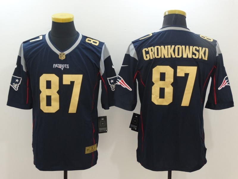 Nike Patriots 87 Rob Gronkowski Navy Gold Limited Jersey Nike Patriots 87 Rob Gronkowski Navy Gold Limited Jersey