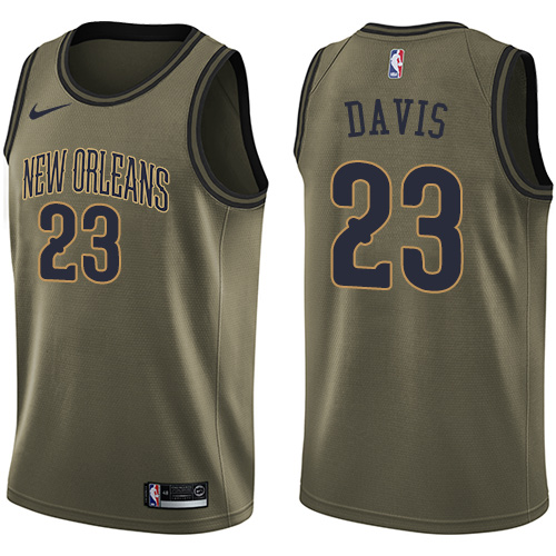 Nike Pelicans #23 Anthony Davis Green Salute to Service NBA Swingman Jersey Nike Pelicans #23 Anthony Davis Green Salute to Service NBA Swingman Jersey