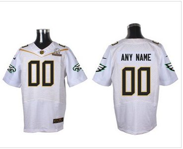 Nike Philadelphia Eagles Customized White 2016 Pro Bowl Men's Stitched NFL Elite Jersey
