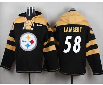 Nike Pittsburgh Steelers #58 Jack Lambert Black Player Pullover NFL Hoodie Nike Pittsburgh Steelers #58 Jack Lambert Black Player Pullover NFL Hoodie