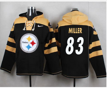 Nike Pittsburgh Steelers #83 Heath Miller Black Player Pullover NFL Hoodie Nike Pittsburgh Steelers #83 Heath Miller Black Player Pullover NFL Hoodie