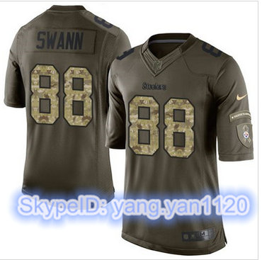 Nike Pittsburgh Steelers #88 Lynn Swann Green Men's Stitched NFL Limited Salute to Service Jersey