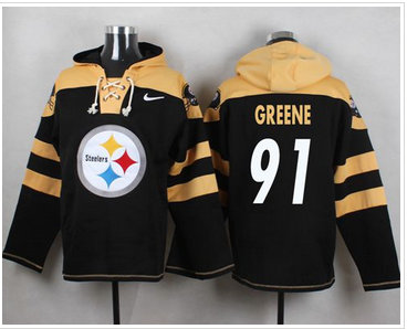 Nike Pittsburgh Steelers #91 Kevin Greene Black Player Pullover NFL Hoodie Nike Pittsburgh Steelers #91 Kevin Greene Black Player Pullover NFL Hoodie