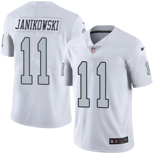 Nike Raiders #11 Sebastian Janikowski White Youth Stitched NFL Limited Rush Jersey Nike Raiders #11 Sebastian Janikowski White Youth Stitched NFL Limited Rush Jersey