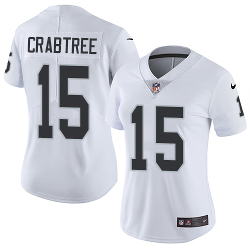 Nike Raiders #15 Michael Crabtree White Women's Stitched NFL Vapor Untouchable Limited Jersey Nike Raiders #15 Michael Crabtree White Women's Stitched NFL Vapor Untouchable Limited Jersey