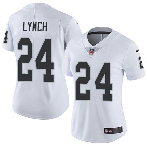 Nike Raiders #24 Marshawn Lynch White Women's Stitched NFL Vapor Untouchable Limited Jersey Nike Raiders #24 Marshawn Lynch White Women's Stitched NFL Vapor Untouchable Limited Jersey