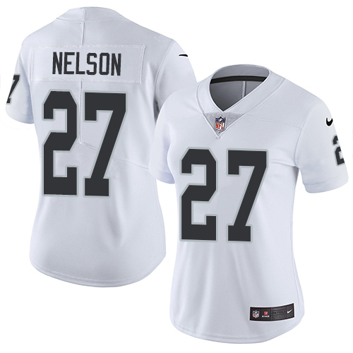 Nike Raiders #27 Reggie Nelson White Women's Stitched NFL Vapor Untouchable Limited Jersey Nike Raiders #27 Reggie Nelson White Women's Stitched NFL Vapor Untouchable Limited Jersey