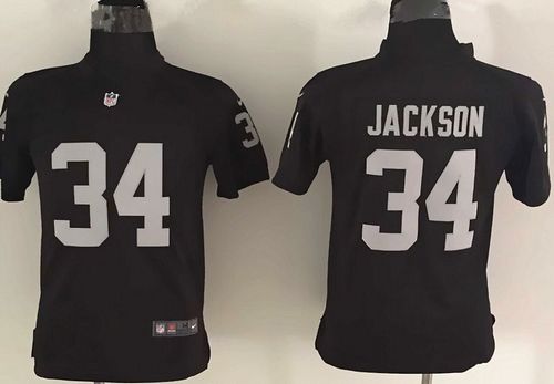 Nike Raiders #34 Bo Jackson Black Team Color Youth Stitched NFL Elite Jersey Nike Raiders #34 Bo Jackson Black Team Color Youth Stitched NFL Elite Jersey