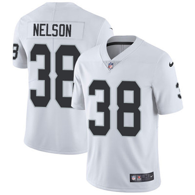 Nike Raiders #38 Nick Nelson White Men's Stitched NFL Vapor Untouchable Limited Jersey Nike Raiders #38 Nick Nelson White Men's Stitched NFL Vapor Untouchable Limited Jersey