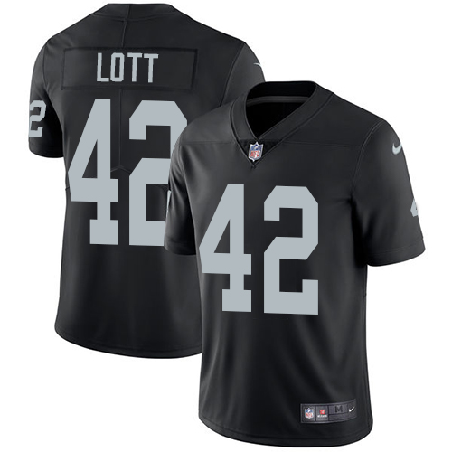 Nike Raiders #42 Ronnie Lott Black Team Color Men's Stitched NFL Vapor Untouchable Limited Jersey Nike Raiders #42 Ronnie Lott Black Team Color Men's Stitched NFL Vapor Untouchable Limited Jersey