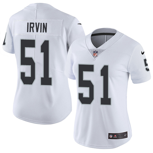 Nike Raiders #51 Bruce Irvin White Women's Stitched NFL Vapor Untouchable Limited Jersey Nike Raiders #51 Bruce Irvin White Women's Stitched NFL Vapor Untouchable Limited Jersey