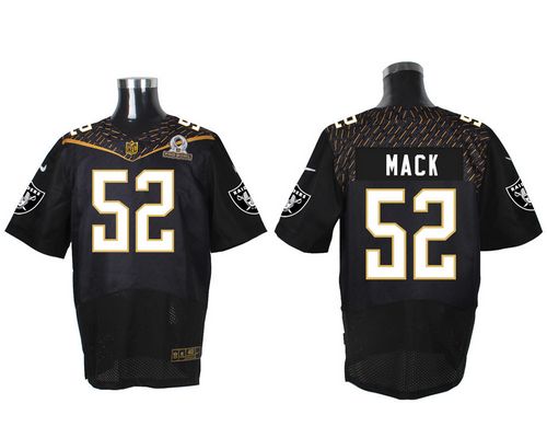Nike Raiders #52 Khalil Mack Black 2016 Pro Bowl Men's Stitched NFL Elite Jersey Nike Raiders #52 Khalil Mack Black 2016 Pro Bowl Men's Stitched NFL Elite Jersey