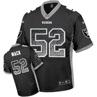 Nike Raiders #52 Khalil Mack Black Men's Stitched NFL Elite Drift Fashion Jersey Nike Raiders #52 Khalil Mack Black Men's Stitched NFL Elite Drift Fashion Jersey