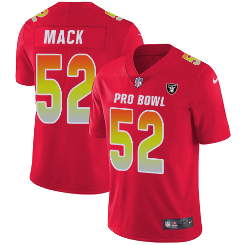 Nike Raiders #52 Khalil Mack Red Youth Stitched NFL Limited AFC 2018 Pro Bowl Jersey Nike Raiders #52 Khalil Mack Red Youth Stitched NFL Limited AFC 2018 Pro Bowl Jersey