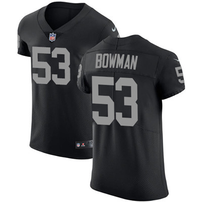 Nike Raiders #53 NaVorro Bowman Black Team Color Men's Stitched NFL Vapor Untouchable Elite Jersey Nike Raiders #53 NaVorro Bowman Black Team Color Men's Stitched NFL Vapor Untouchable Elite Jersey