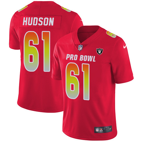 Nike Raiders #61 Rodney Hudson Red Women's Stitched NFL Limited AFC 2018 Pro Bowl Jersey Nike Raiders #61 Rodney Hudson Red Women's Stitched NFL Limited AFC 2018 Pro Bowl Jersey