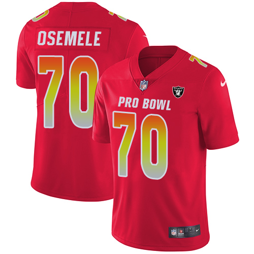Nike Raiders #70 Kelechi Osemele Red Women's Stitched NFL Limited AFC 2018 Pro Bowl Jersey