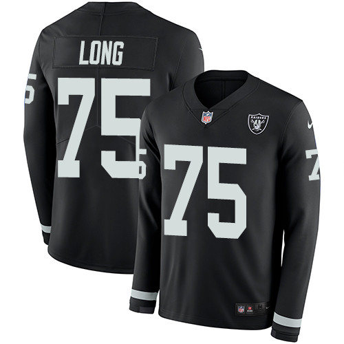 Nike Raiders #75 Howie Long Black Team Color Men's Stitched NFL Limited Therma Long Sleeve Jersey Nike Raiders #75 Howie Long Black Team Color Men's Stitched NFL Limited Therma Long Sleeve Jersey
