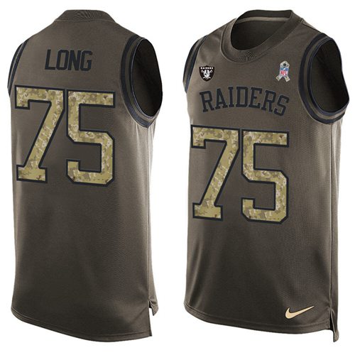 Nike Raiders #75 Howie Long Green Men's Stitched NFL Limited Salute To Service Tank Top Jersey Nike Raiders #75 Howie Long Green Men's Stitched NFL Limited Salute To Service Tank Top Jersey