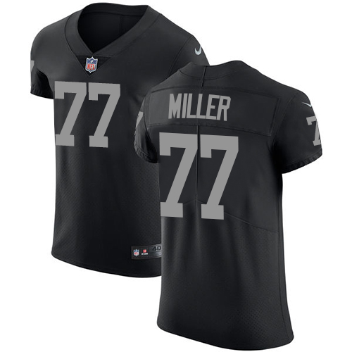 Nike Raiders #77 Kolton Miller Black Team Color Men's Stitched NFL Vapor Untouchable Elite Jersey Nike Raiders #77 Kolton Miller Black Team Color Men's Stitched NFL Vapor Untouchable Elite Jersey