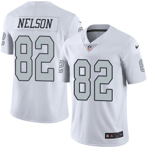 Nike Raiders #82 Jordy Nelson White Youth Stitched NFL Limited Rush Jersey Nike Raiders #82 Jordy Nelson White Youth Stitched NFL Limited Rush Jersey