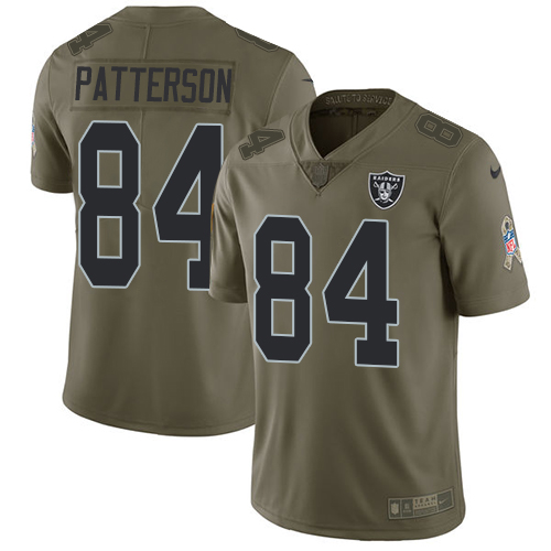 Nike Raiders #84 Cordarrelle Patterson Olive Youth Stitched NFL Limited 2017 Salute to Service Jersey