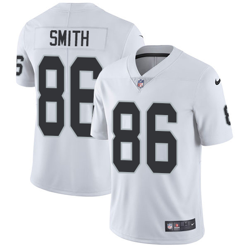 Nike Raiders #86 Lee Smith White Men's Stitched NFL Vapor Untouchable Limited Jersey Nike Raiders #86 Lee Smith White Men's Stitched NFL Vapor Untouchable Limited Jersey