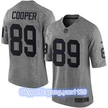 Nike Raiders #89 Amari Cooper Gray Men's Stitched NFL Limited Gridiron Gray Jersey