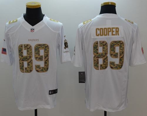 Nike Raiders #89 Amari Cooper White Men's Stitched NFL Limited Salute to Service Jersey Nike Raiders #89 Amari Cooper White Men's Stitched NFL Limited Salute to Service Jersey