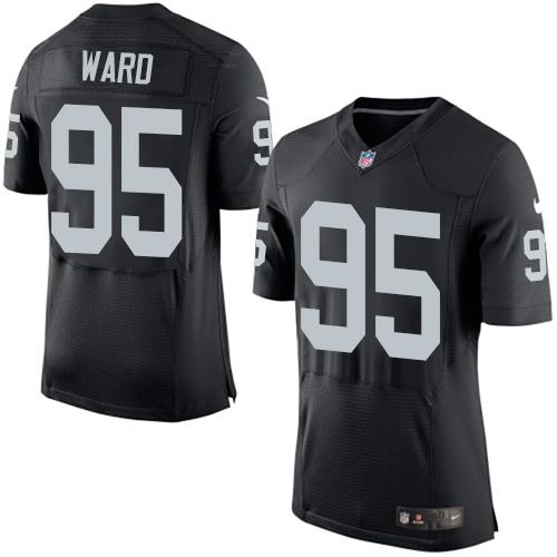 Nike Raiders #95 Jihad Ward Black Team Color Men's Stitched NFL New Elite Jersey Nike Raiders #95 Jihad Ward Black Team Color Men's Stitched NFL New Elite Jersey