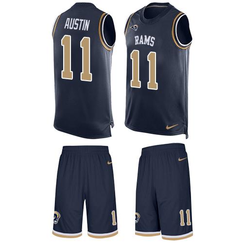 Nike Rams #11 Tavon Austin Navy Blue Team Color Men's Stitched NFL Limited Tank Top Suit Jersey Nike Rams #11 Tavon Austin Navy Blue Team Color Men's Stitched NFL Limited Tank Top Suit Jersey