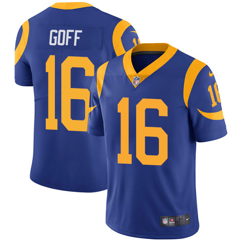 Nike Rams #16 Jared Goff Royal Blue Alternate Youth Stitched NFL Vapor Untouchable Limited Jersey Nike Rams #16 Jared Goff Royal Blue Alternate Youth Stitched NFL Vapor Untouchable Limited Jersey